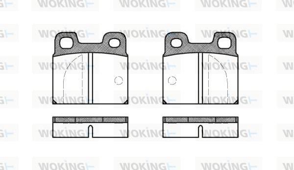 Woking P1053.00 - Bremsbelagsatz, Scheibenbremse alexcarstop-ersatzteile.com