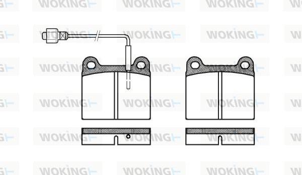 Woking P1063.02 - Bremsbelagsatz, Scheibenbremse alexcarstop-ersatzteile.com