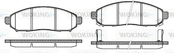 Woking P10623.12 - Bremsbelagsatz, Scheibenbremse alexcarstop-ersatzteile.com