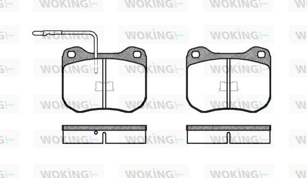 Woking P1013.02 - Bremsbelagsatz, Scheibenbremse alexcarstop-ersatzteile.com