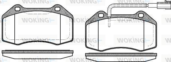 Woking P10133.12 - Bremsbelagsatz, Scheibenbremse alexcarstop-ersatzteile.com