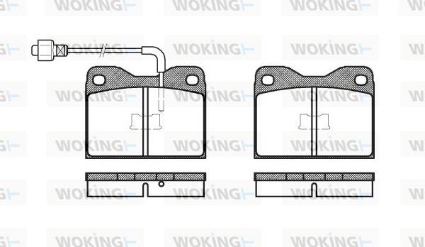 Woking P1083.02 - Bremsbelagsatz, Scheibenbremse alexcarstop-ersatzteile.com