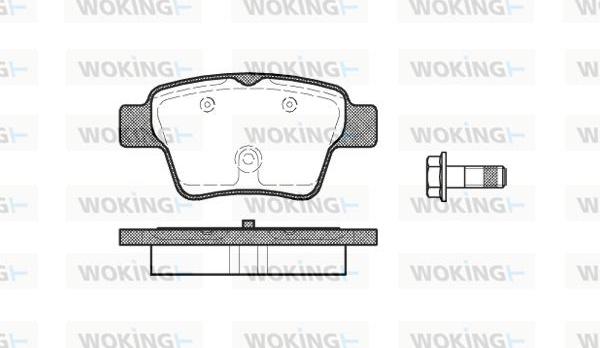 Woking P10383.00 - Bremsbelagsatz, Scheibenbremse alexcarstop-ersatzteile.com