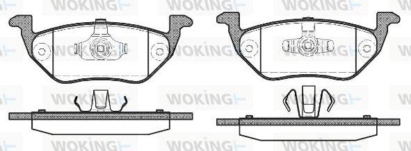 Woking P10253.00 - Bremsbelagsatz, Scheibenbremse alexcarstop-ersatzteile.com