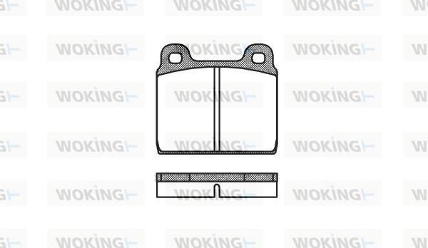 Woking P1023.00 - Bremsbelagsatz, Scheibenbremse alexcarstop-ersatzteile.com