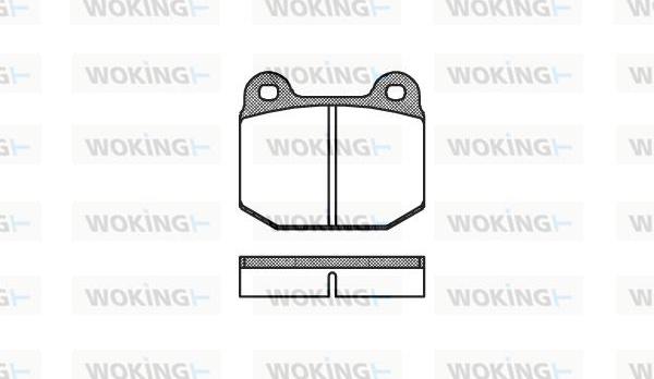 Woking P1143.00 - Bremsbelagsatz, Scheibenbremse alexcarstop-ersatzteile.com