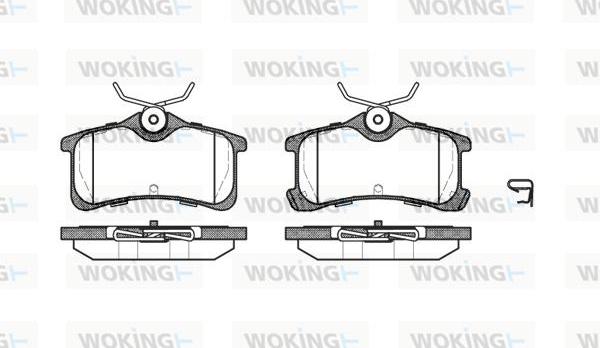 Woking P11503.02 - Bremsbelagsatz, Scheibenbremse alexcarstop-ersatzteile.com