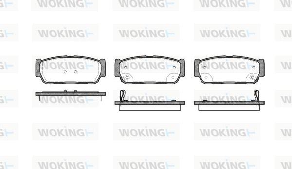 Woking P11633.02 - Bremsbelagsatz, Scheibenbremse alexcarstop-ersatzteile.com