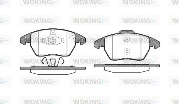 Woking P11303.10 - Bremsbelagsatz, Scheibenbremse alexcarstop-ersatzteile.com