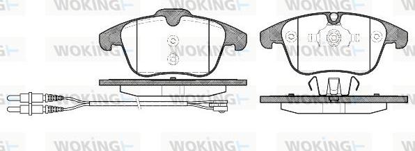 Woking P13493.01 - Bremsbelagsatz, Scheibenbremse alexcarstop-ersatzteile.com