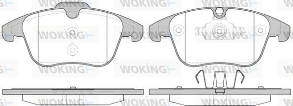 Woking P13493.10 - Bremsbelagsatz, Scheibenbremse alexcarstop-ersatzteile.com