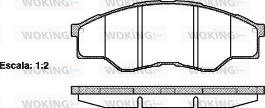 Woking P13663.00 - Bremsbelagsatz, Scheibenbremse alexcarstop-ersatzteile.com