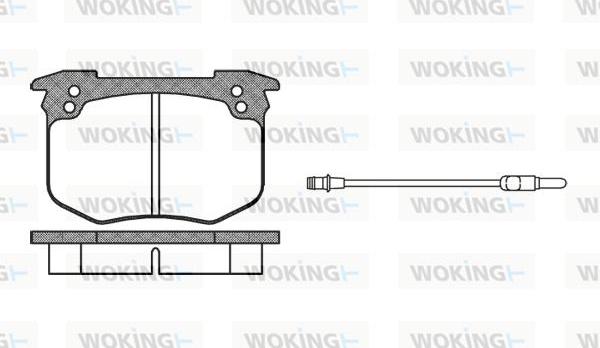 Woking P1303.02 - Bremsbelagsatz, Scheibenbremse alexcarstop-ersatzteile.com