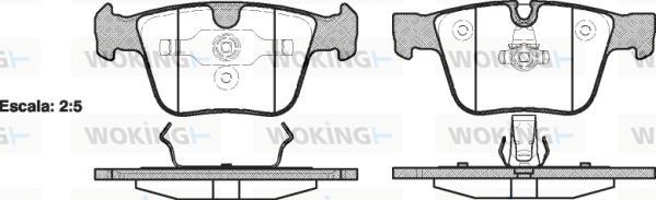 Woking P13163.00 - Bremsbelagsatz, Scheibenbremse alexcarstop-ersatzteile.com