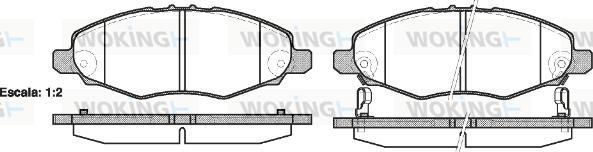 Woking P13353.02 - Bremsbelagsatz, Scheibenbremse alexcarstop-ersatzteile.com