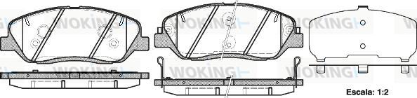 Woking P13263.02 - Bremsbelagsatz, Scheibenbremse alexcarstop-ersatzteile.com