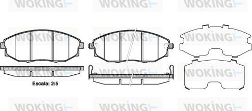 Woking P13233.02 - Bremsbelagsatz, Scheibenbremse alexcarstop-ersatzteile.com