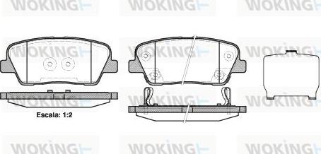 Woking P13743.02 - Bremsbelagsatz, Scheibenbremse alexcarstop-ersatzteile.com