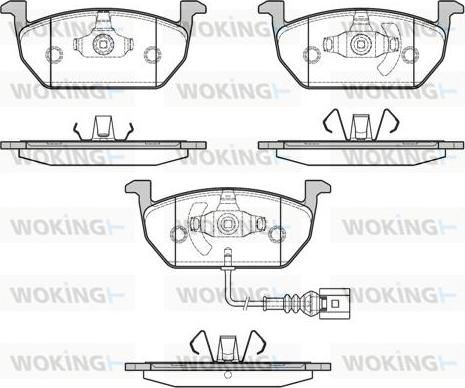 Woking P17013.01 - Bremsbelagsatz, Scheibenbremse alexcarstop-ersatzteile.com