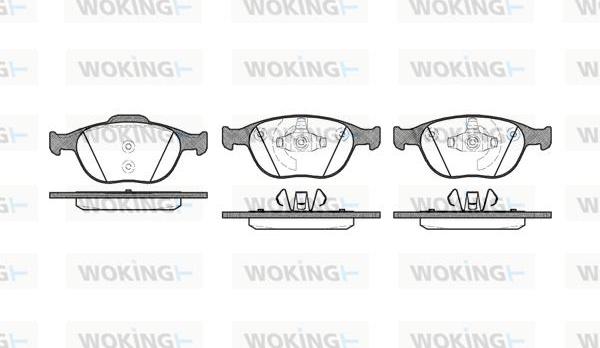 Woking P8843.00 - Bremsbelagsatz, Scheibenbremse alexcarstop-ersatzteile.com