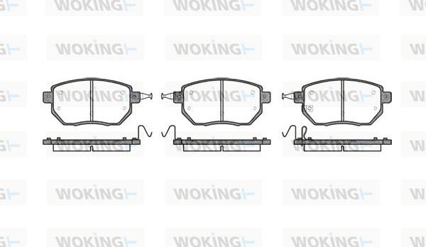 Woking P8853.02 - Bremsbelagsatz, Scheibenbremse alexcarstop-ersatzteile.com