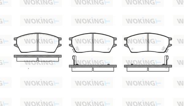 Woking P3433.02 - Bremsbelagsatz, Scheibenbremse alexcarstop-ersatzteile.com