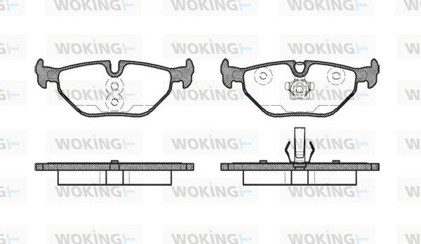 Woking P3653.41 - Bremsbelagsatz, Scheibenbremse alexcarstop-ersatzteile.com