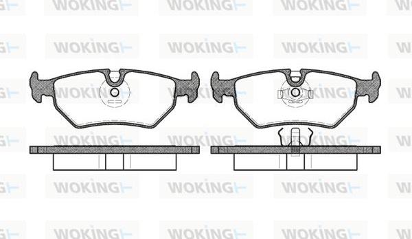 Woking P3653.10 - Bremsbelagsatz, Scheibenbremse alexcarstop-ersatzteile.com