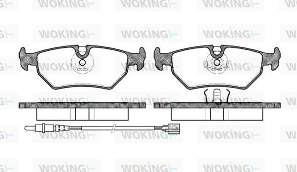 Woking P3653.32 - Bremsbelagsatz, Scheibenbremse alexcarstop-ersatzteile.com