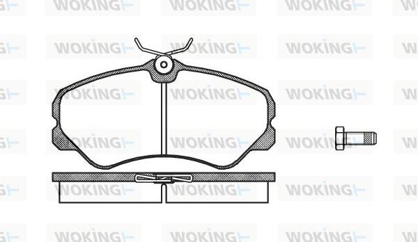 Woking P3613.00 - Bremsbelagsatz, Scheibenbremse alexcarstop-ersatzteile.com