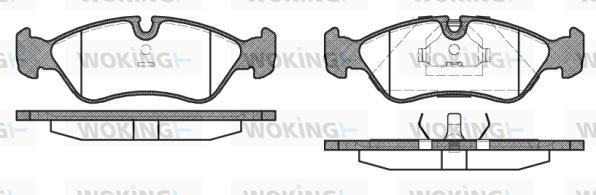 Woking P3863.10 - Bremsbelagsatz, Scheibenbremse alexcarstop-ersatzteile.com