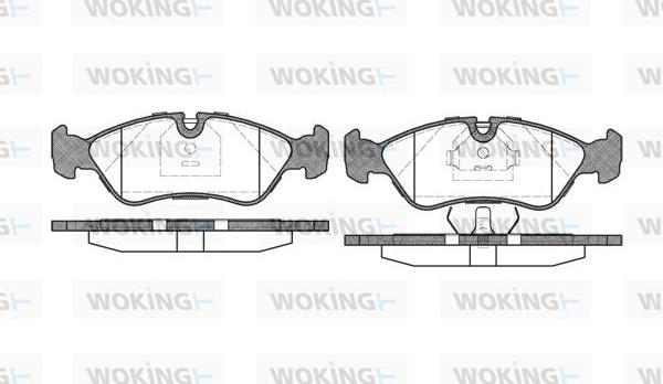 Woking P3863.30 - Bremsbelagsatz, Scheibenbremse alexcarstop-ersatzteile.com