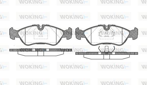 Woking P3863.20 - Bremsbelagsatz, Scheibenbremse alexcarstop-ersatzteile.com