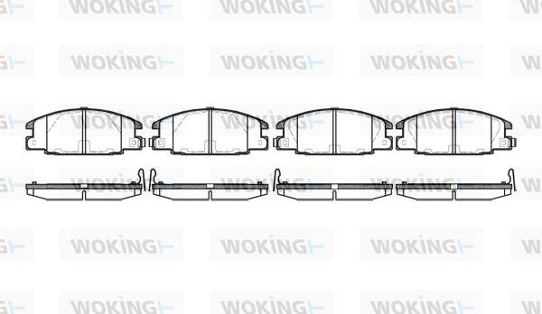 Woking P3383.24 - Bremsbelagsatz, Scheibenbremse alexcarstop-ersatzteile.com