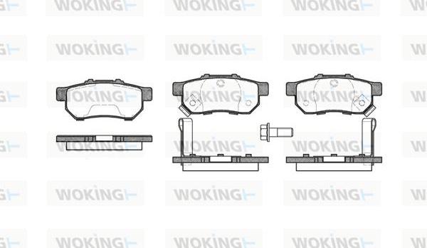 Woking P3333.52 - Bremsbelagsatz, Scheibenbremse alexcarstop-ersatzteile.com