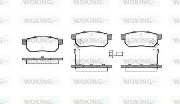 Woking P3333.02 - Bremsbelagsatz, Scheibenbremse alexcarstop-ersatzteile.com