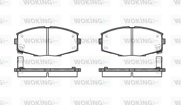 Woking P3253.04 - Bremsbelagsatz, Scheibenbremse alexcarstop-ersatzteile.com