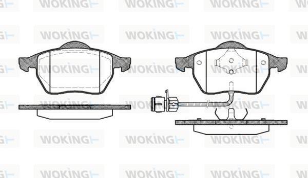 Woking P2903.02 - Bremsbelagsatz, Scheibenbremse alexcarstop-ersatzteile.com