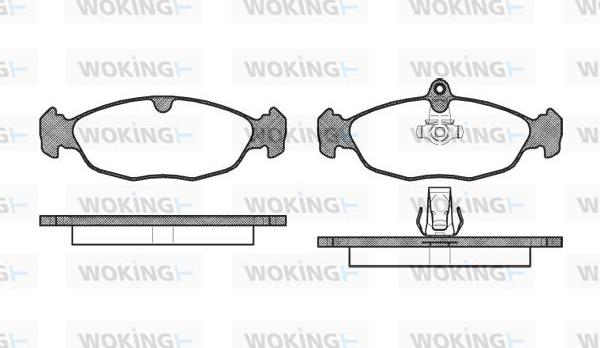 Woking P2933.30 - Bremsbelagsatz, Scheibenbremse alexcarstop-ersatzteile.com