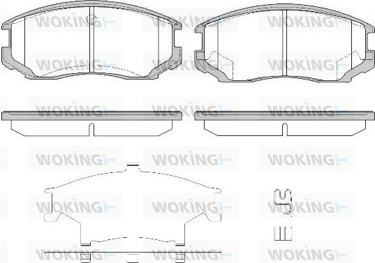 Woking P2573.32 - Bremsbelagsatz, Scheibenbremse alexcarstop-ersatzteile.com