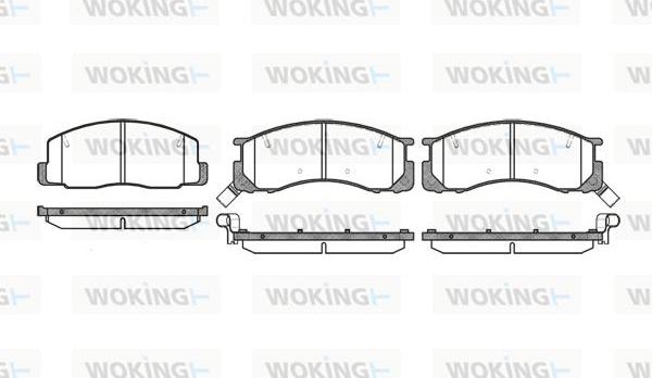 Woking P2063.32 - Bremsbelagsatz, Scheibenbremse alexcarstop-ersatzteile.com