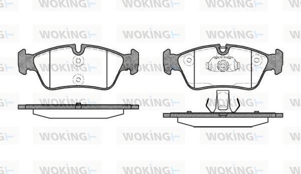 Woking P2843.40 - Bremsbelagsatz, Scheibenbremse alexcarstop-ersatzteile.com