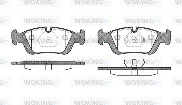 Woking P2843.00 - Bremsbelagsatz, Scheibenbremse alexcarstop-ersatzteile.com