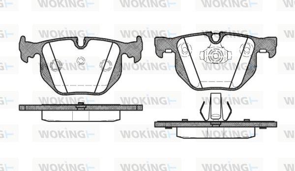 Woking P2813.40 - Bremsbelagsatz, Scheibenbremse alexcarstop-ersatzteile.com