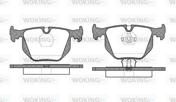 Woking P2813.00 - Bremsbelagsatz, Scheibenbremse alexcarstop-ersatzteile.com