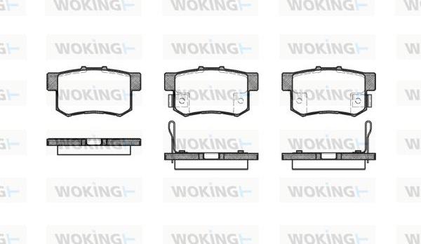 Woking P2253.12 - Bremsbelagsatz, Scheibenbremse alexcarstop-ersatzteile.com