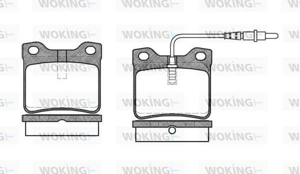 Woking P2213.02 - Bremsbelagsatz, Scheibenbremse alexcarstop-ersatzteile.com