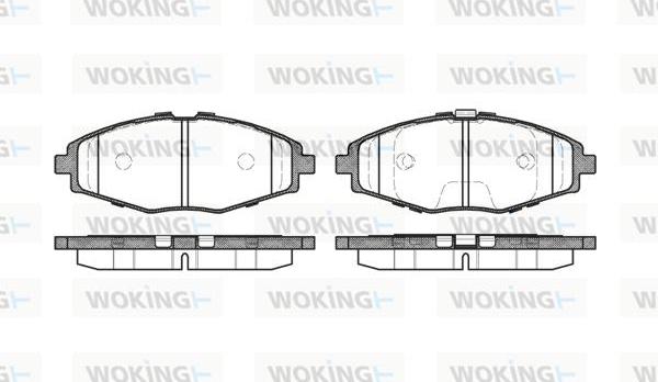 Woking P7963.00 - Bremsbelagsatz, Scheibenbremse alexcarstop-ersatzteile.com