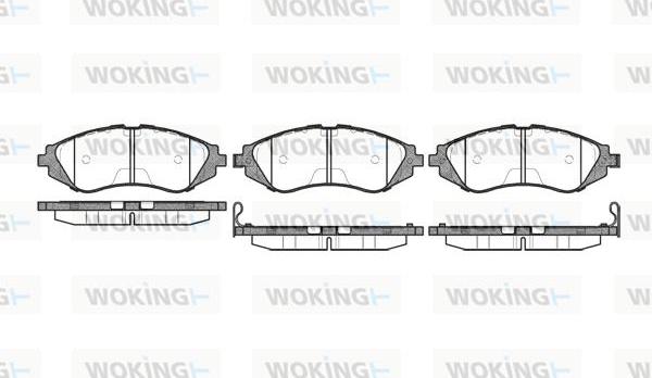 Woking P7453.02 - Bremsbelagsatz, Scheibenbremse alexcarstop-ersatzteile.com