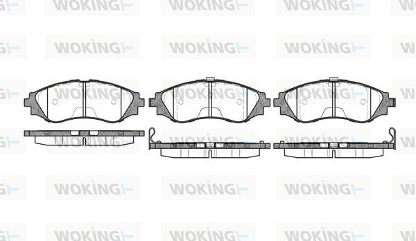 Woking P7453.12 - Bremsbelagsatz, Scheibenbremse alexcarstop-ersatzteile.com